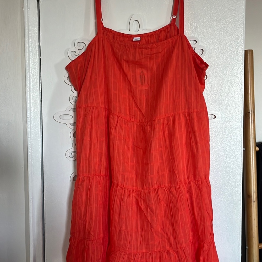Orange tiered dress